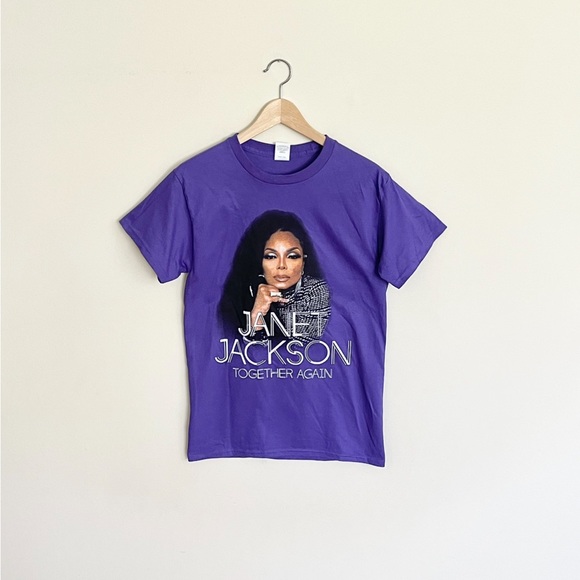 NEW Janet Jackson Ludacris Together Again 2023 Tour Purple T Shirt Adult Small - Picture 1 of 7